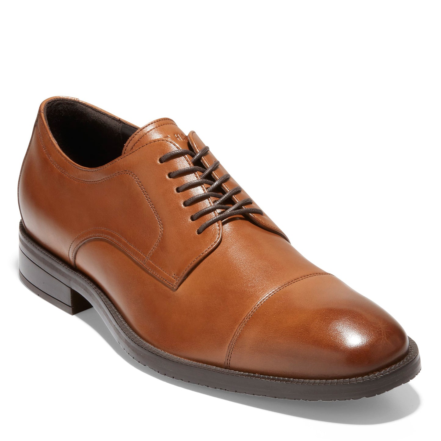 Peltz Shoes  Men's Cole Haan Modern Essential Cap Toe Oxford BRITISH TAN C34138