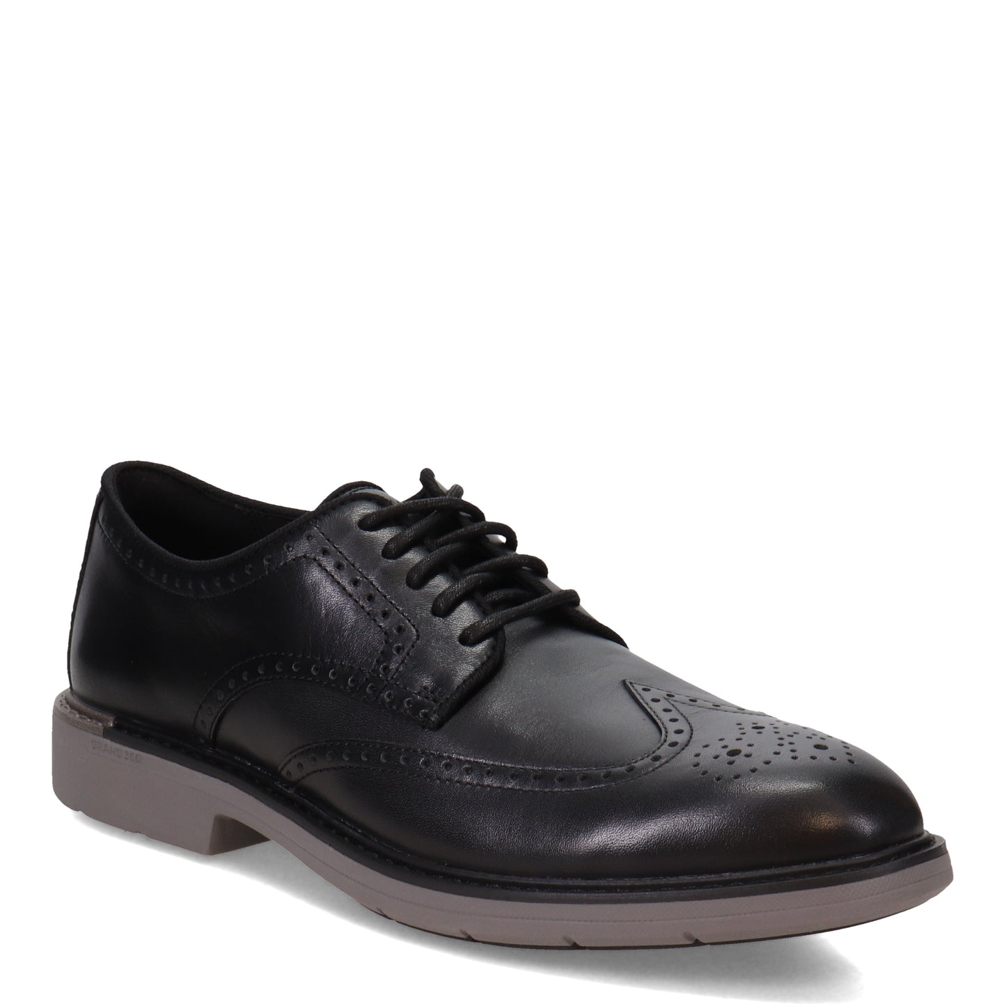Peltz Shoes  Men's Cole Haan Go-To Wingtip Oxford BLACK / GRAY C34601
