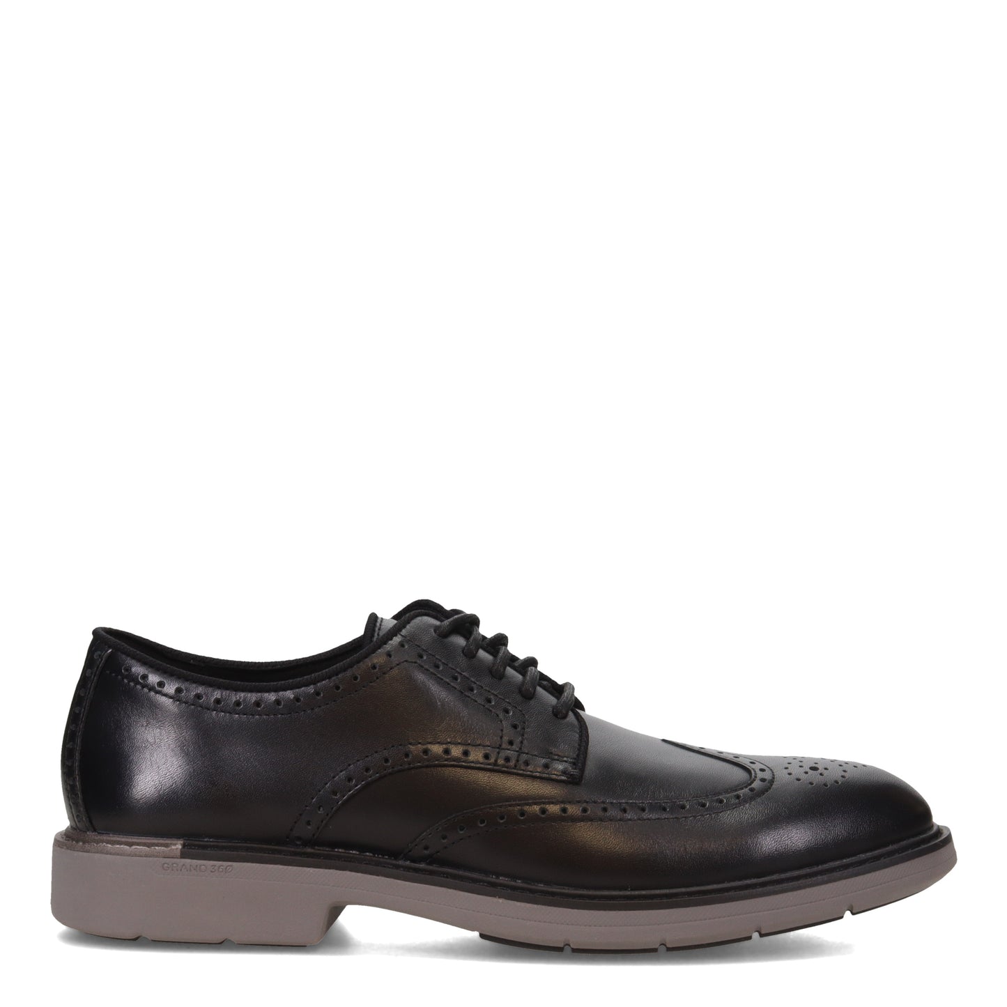 Peltz Shoes  Men's Cole Haan Go-To Wingtip Oxford BLACK / GRAY C34601