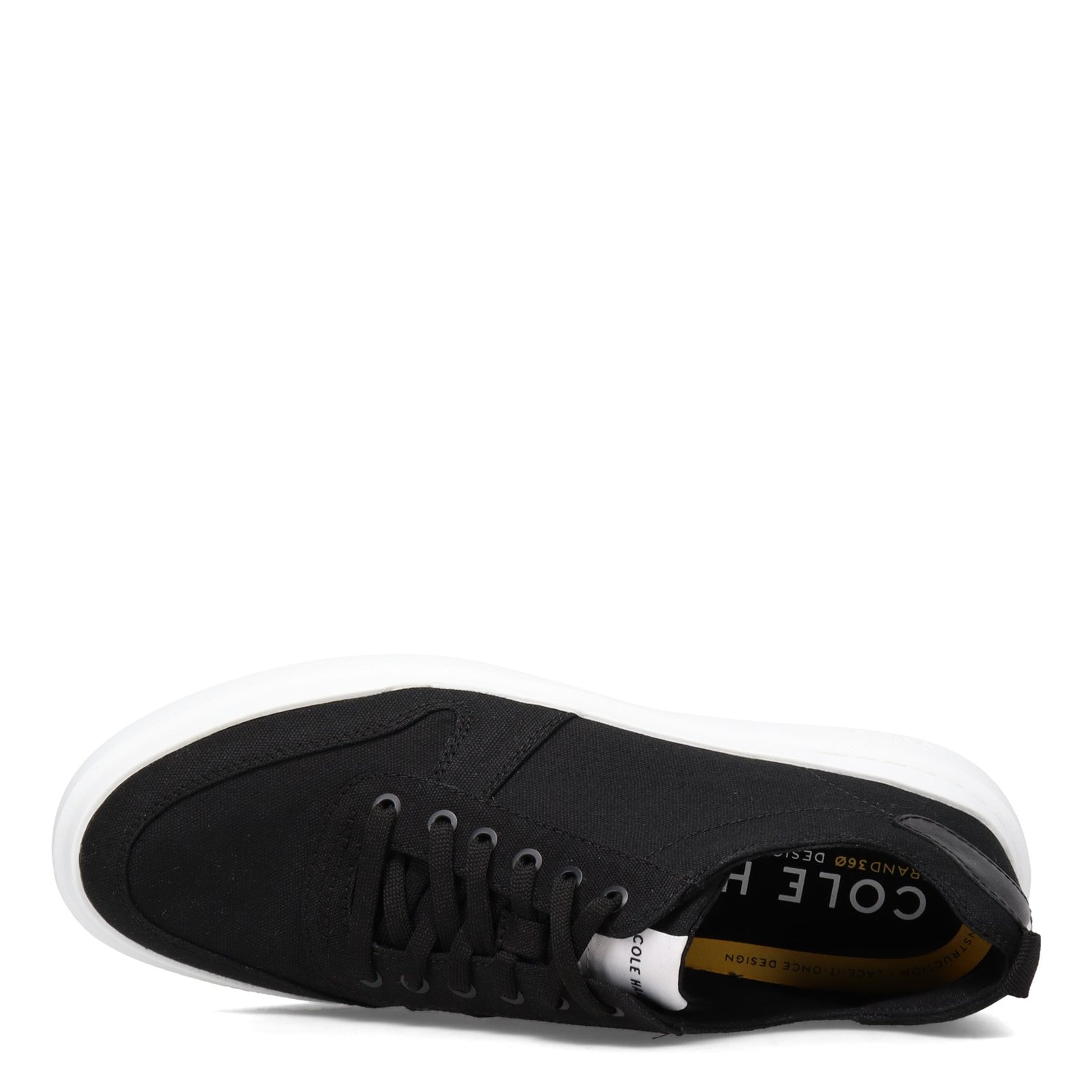Peltz Shoes  Men's Cole Haan Grandpro Rally Sneaker BLACK / WHITE C34741