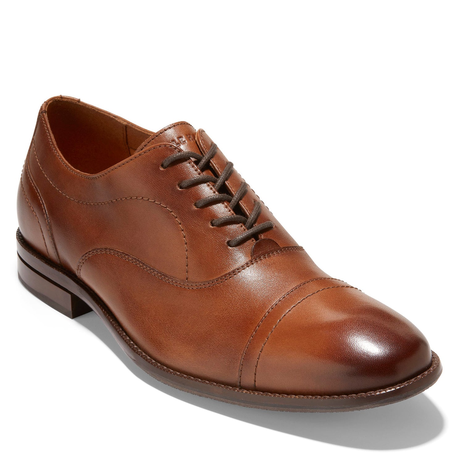 Peltz Shoes  Men's Cole Haan Sawyer Cap Toe Oxford BRITISH TAN C35105