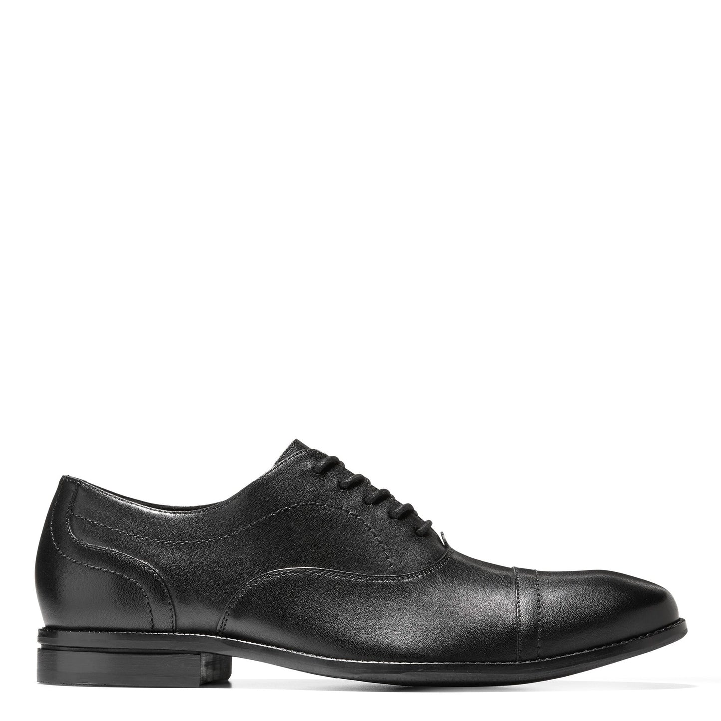 Peltz Shoes  Men's Cole Haan Sawyer Cap Toe Oxford BLACK C35106