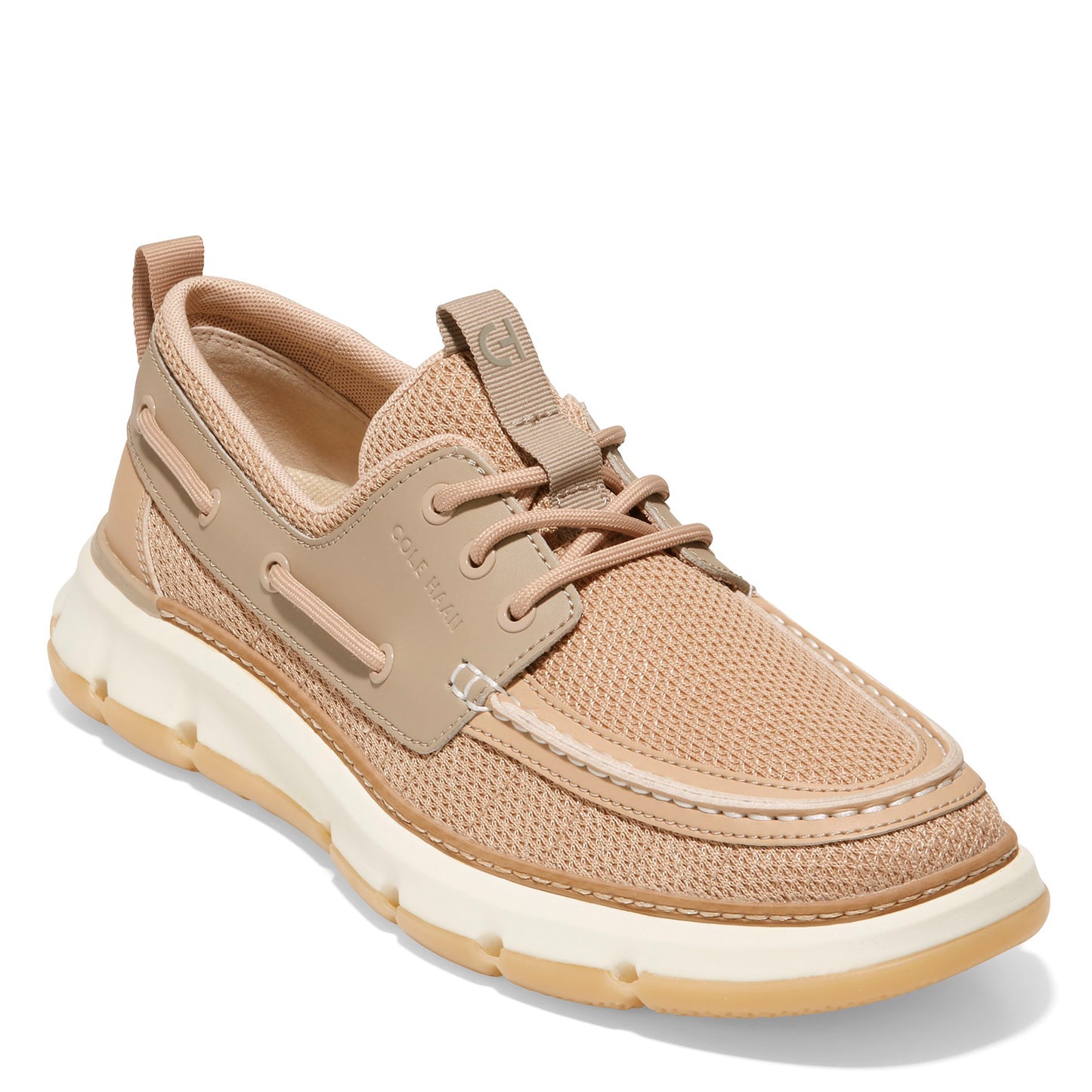 Peltz Shoes  Men's Cole Haan 4.ZeroGrand Regatta Boat Shoe Sesame C36846