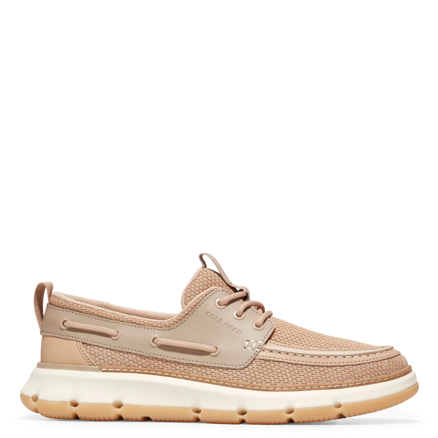 Peltz Shoes  Men's Cole Haan 4.ZeroGrand Regatta Boat Shoe Sesame C36846