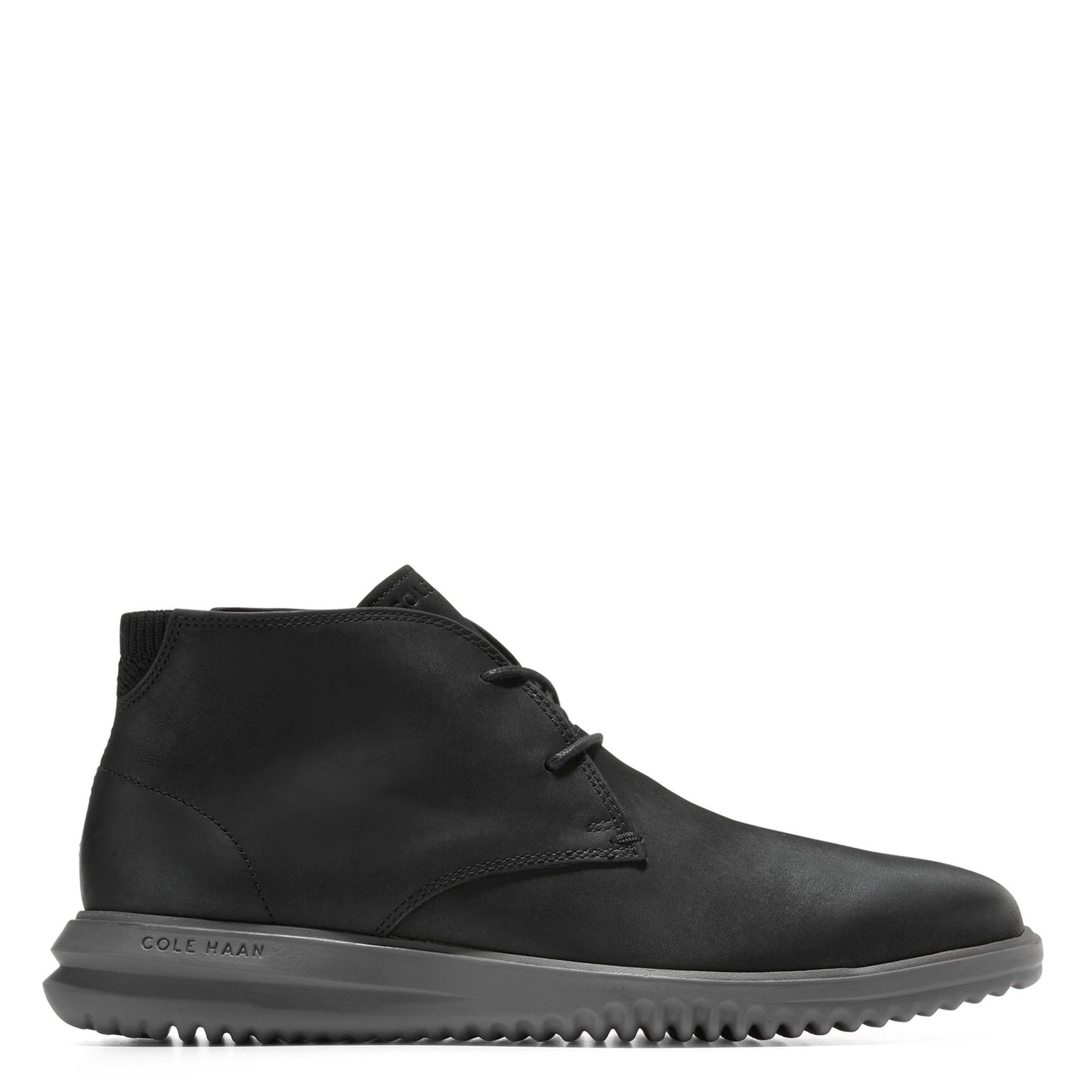 Peltz Shoes  Men's Cole Haan Grand+ Chukka Boot Black/Black C36921