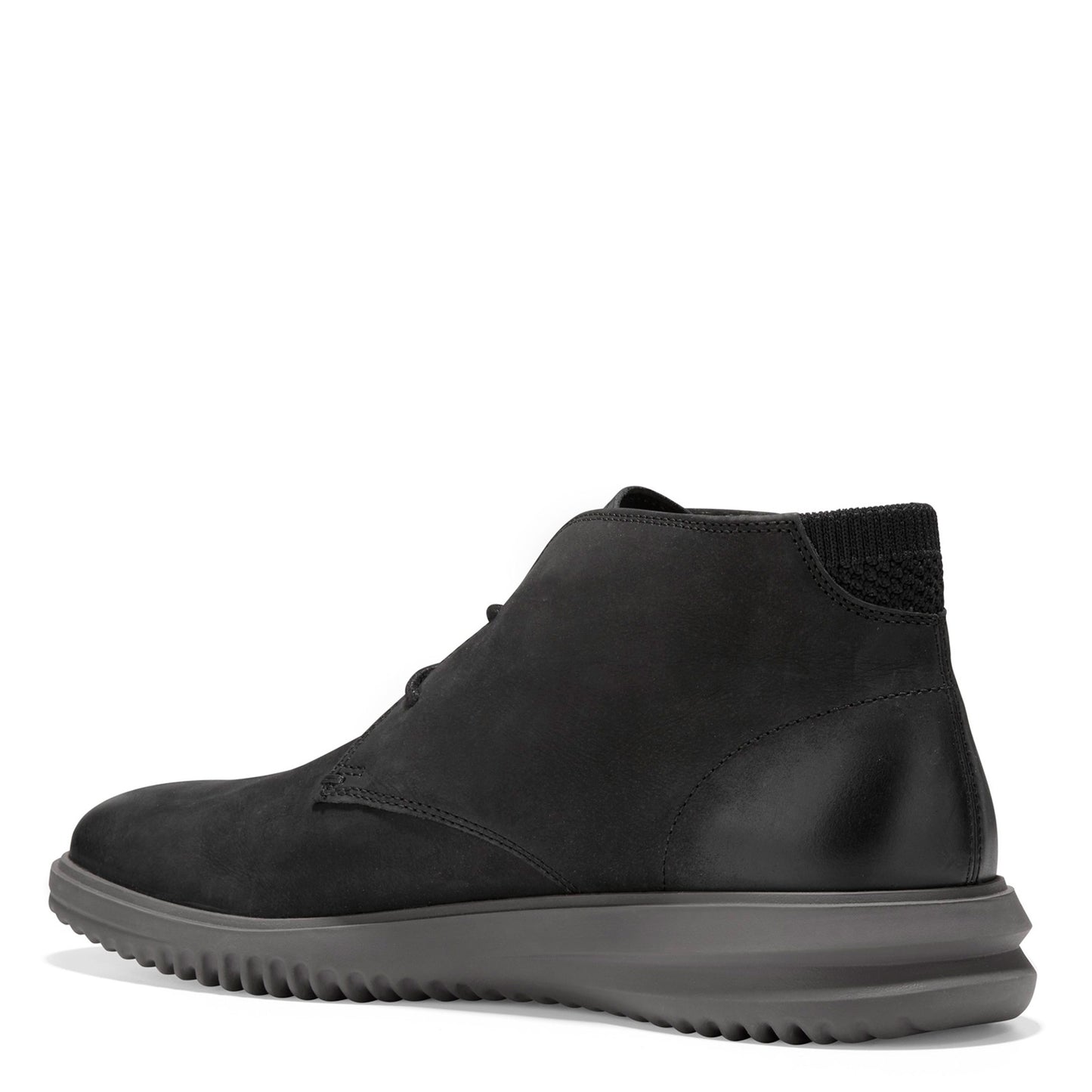 Peltz Shoes  Men's Cole Haan Grand+ Chukka Boot Black Nubuck/Black C36921
