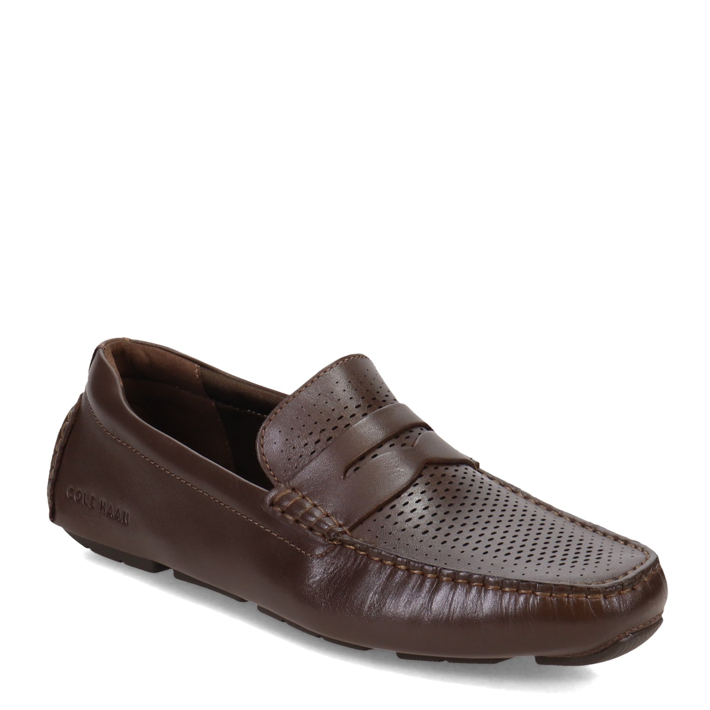 Peltz Shoes  Men's Cole Haan Grand Laser Penny Driver Slip-On Truffle C37214