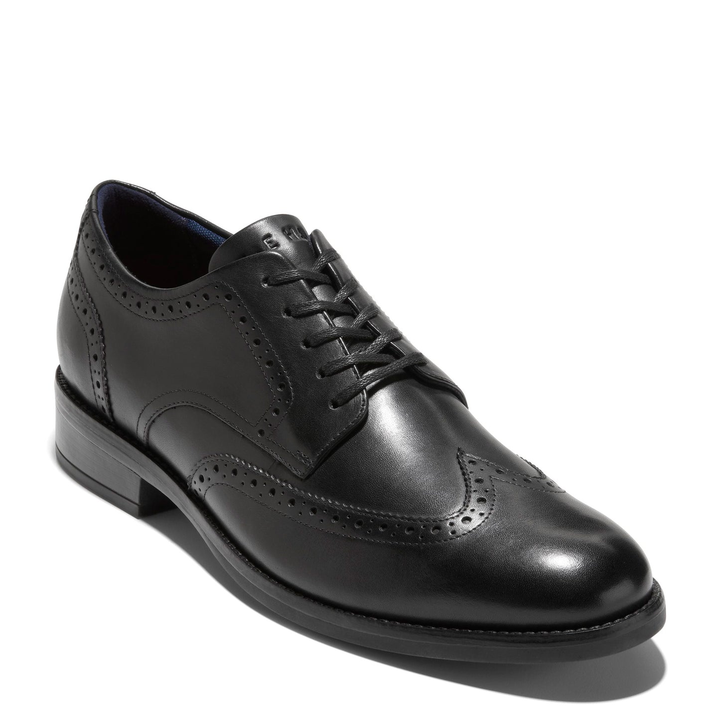 Peltz Shoes  Men's Cole Haan Grand+ Wingtip Oxford Black C37329