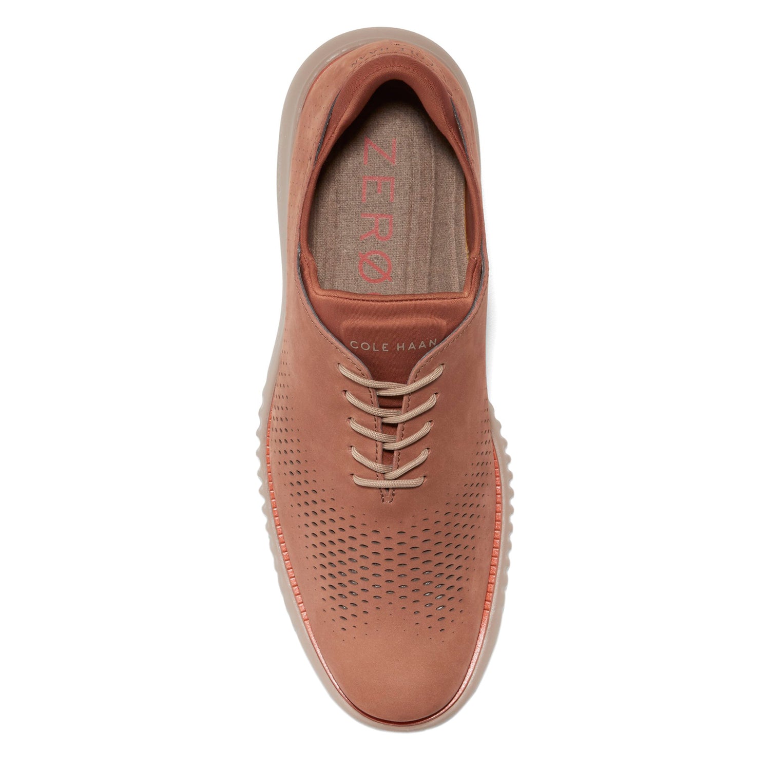 Peltz Shoes  Men's Cole Haan 2.ZEROGRAND Laser Oxford Dark Sequoia C37653