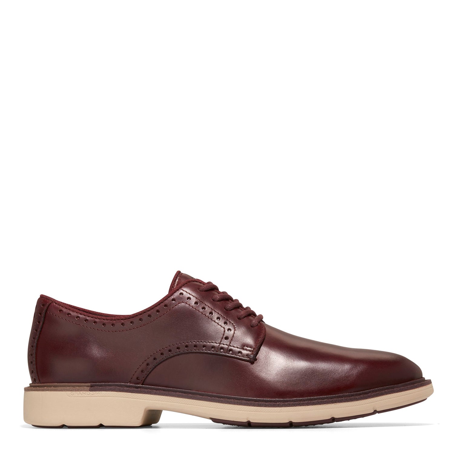 Peltz Shoes  Men's Cole Haan Go-To Plain Toe Oxford Bloodstone C37684