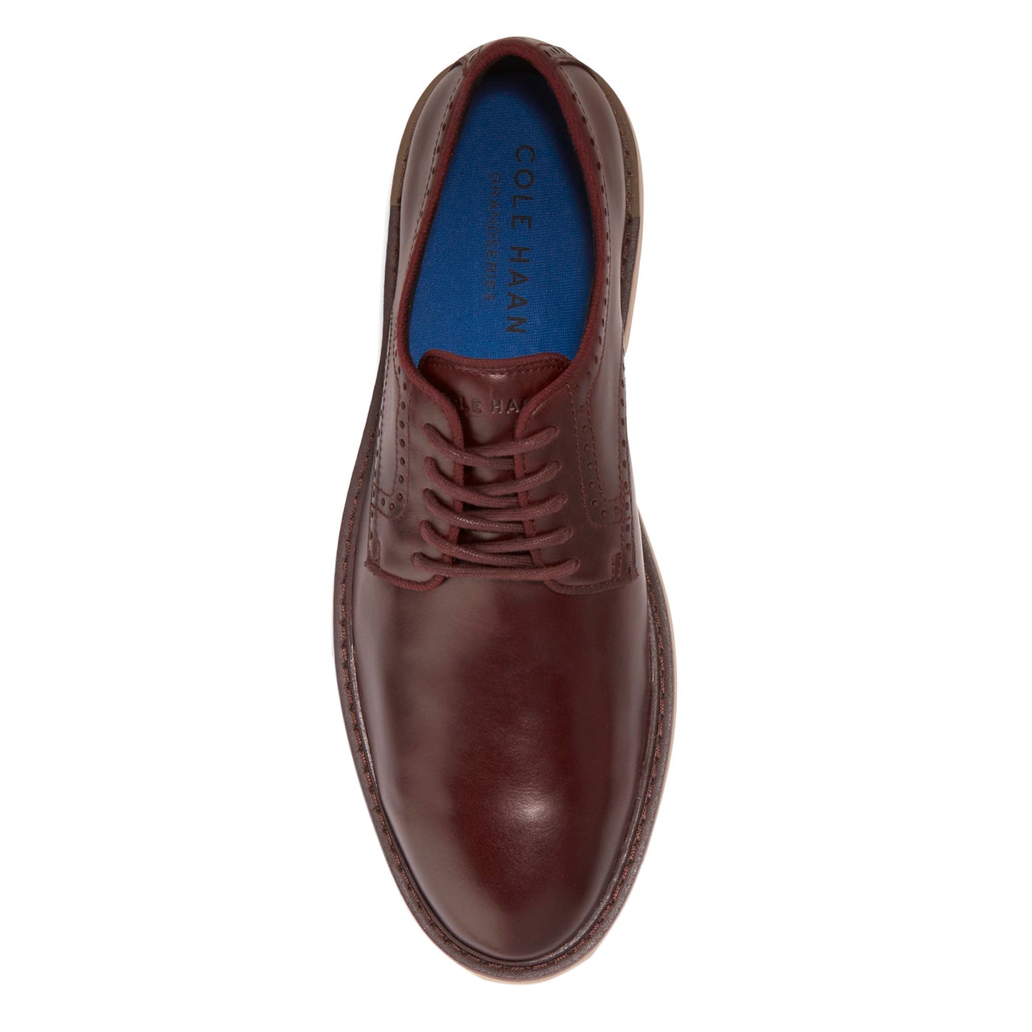 Peltz Shoes  Men's Cole Haan Go-To Plain Toe Oxford Bloodstone C37684