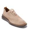 Peltz Shoes  Men's Cole Haan 2.ZER0GRAND Wingtip Oxford Oat/Dark Latte C37801