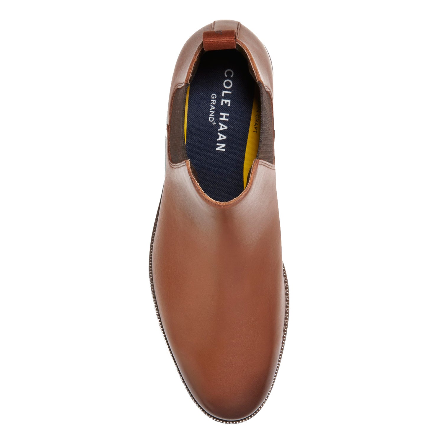 Peltz Shoes  Men's Cole Haan Grand+ Dress Chelsea Boot British Tan C37859