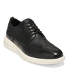 Peltz Shoes  Men's Cole Haan Grand+ Wingtip Oxford Black/Ivory C38712