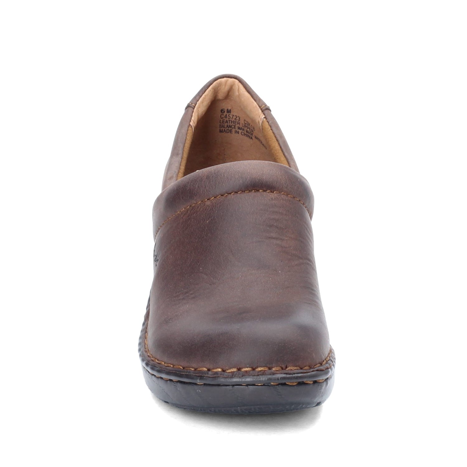 Peltz Shoes  Women's b.o.c Peggy Clog BROWN OILED C45723