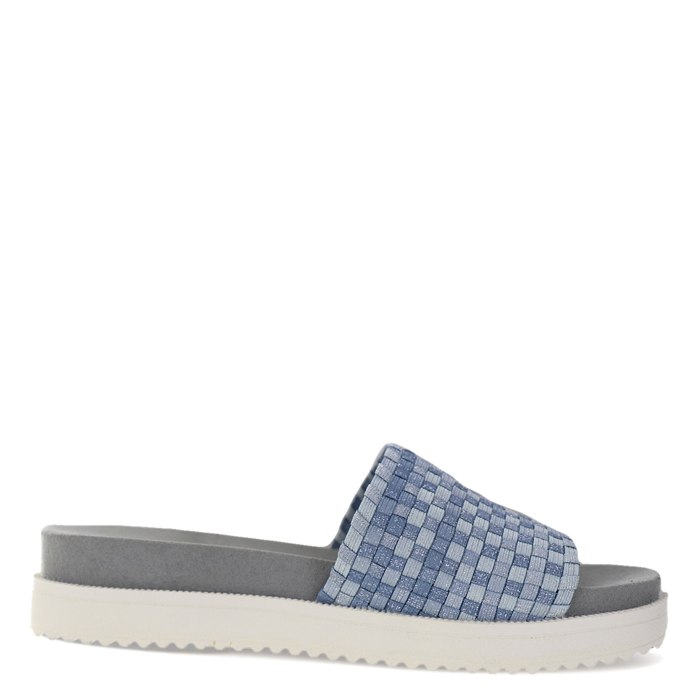 Peltz Shoes  Women's Bernie Mev Capri Sandal CLOUD SHIMMER CAPRI CLD SHIM