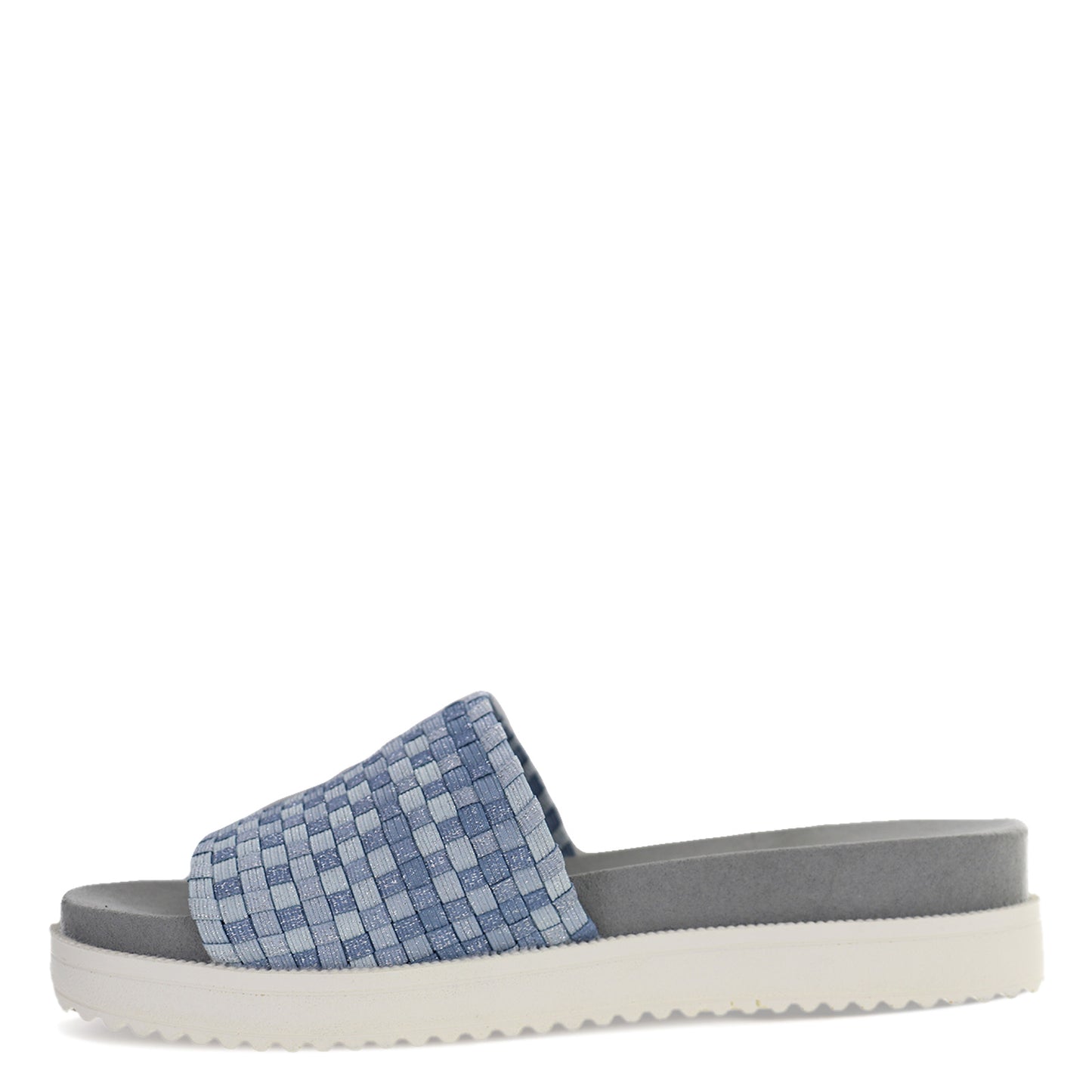 Peltz Shoes  Women's Bernie Mev Capri Sandal CLOUD SHIMMER CAPRI CLD SHIM