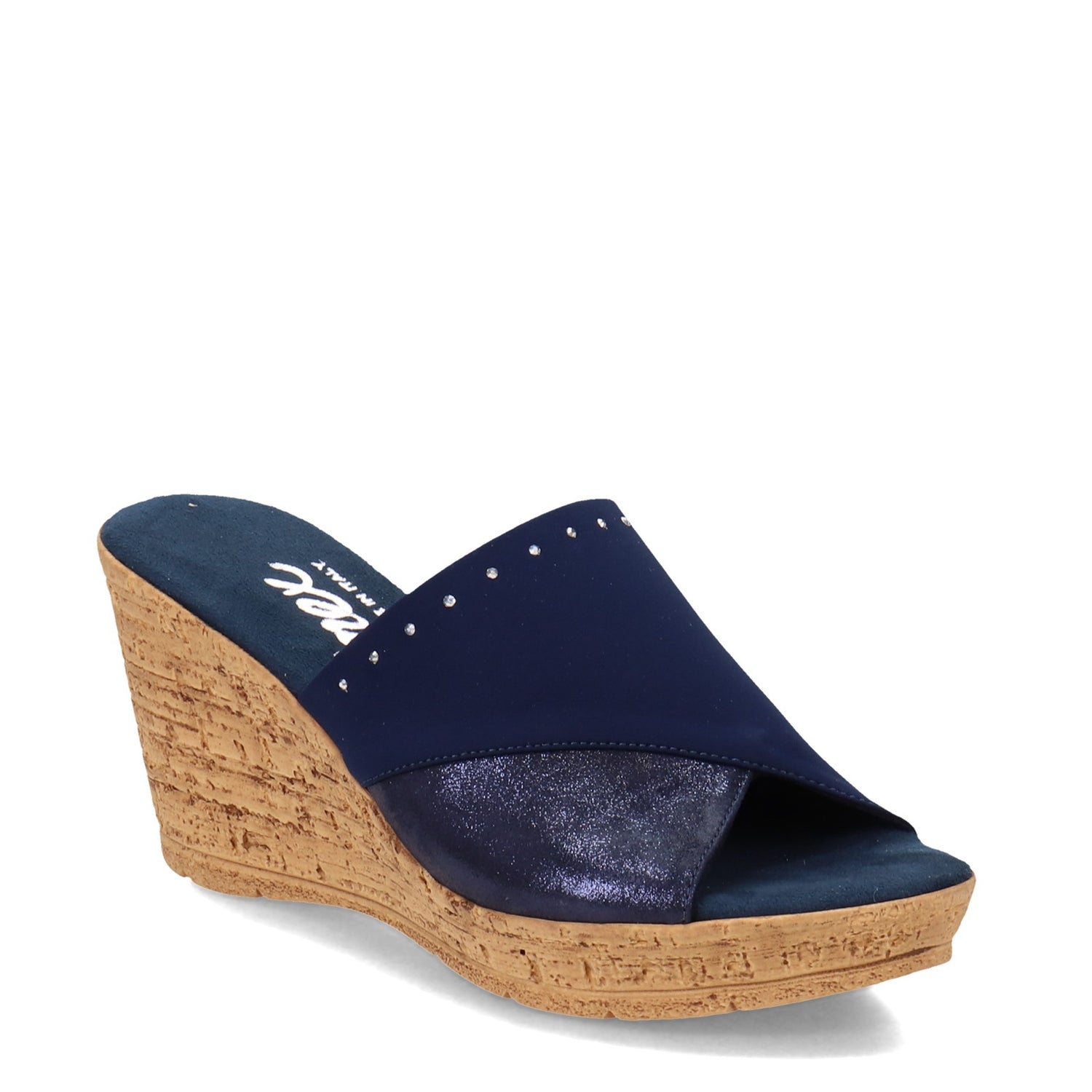 Peltz Shoes  Women's Onex Cathi Sandal NAVY CATHI-NAVY