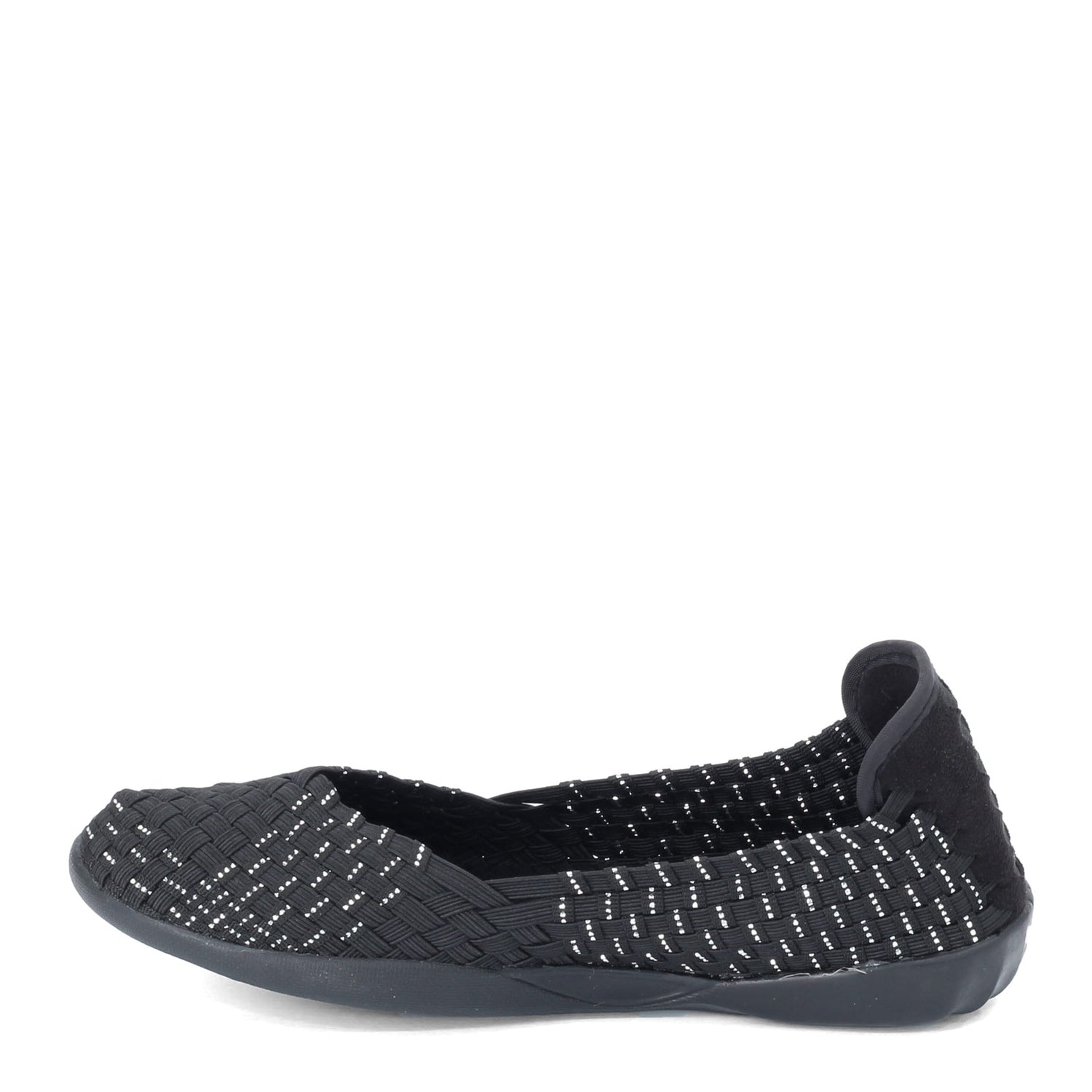 Peltz Shoes  Women's Bernie Mev Catwalk Slip-On BLACK SILVER CATWALK BLK SIL