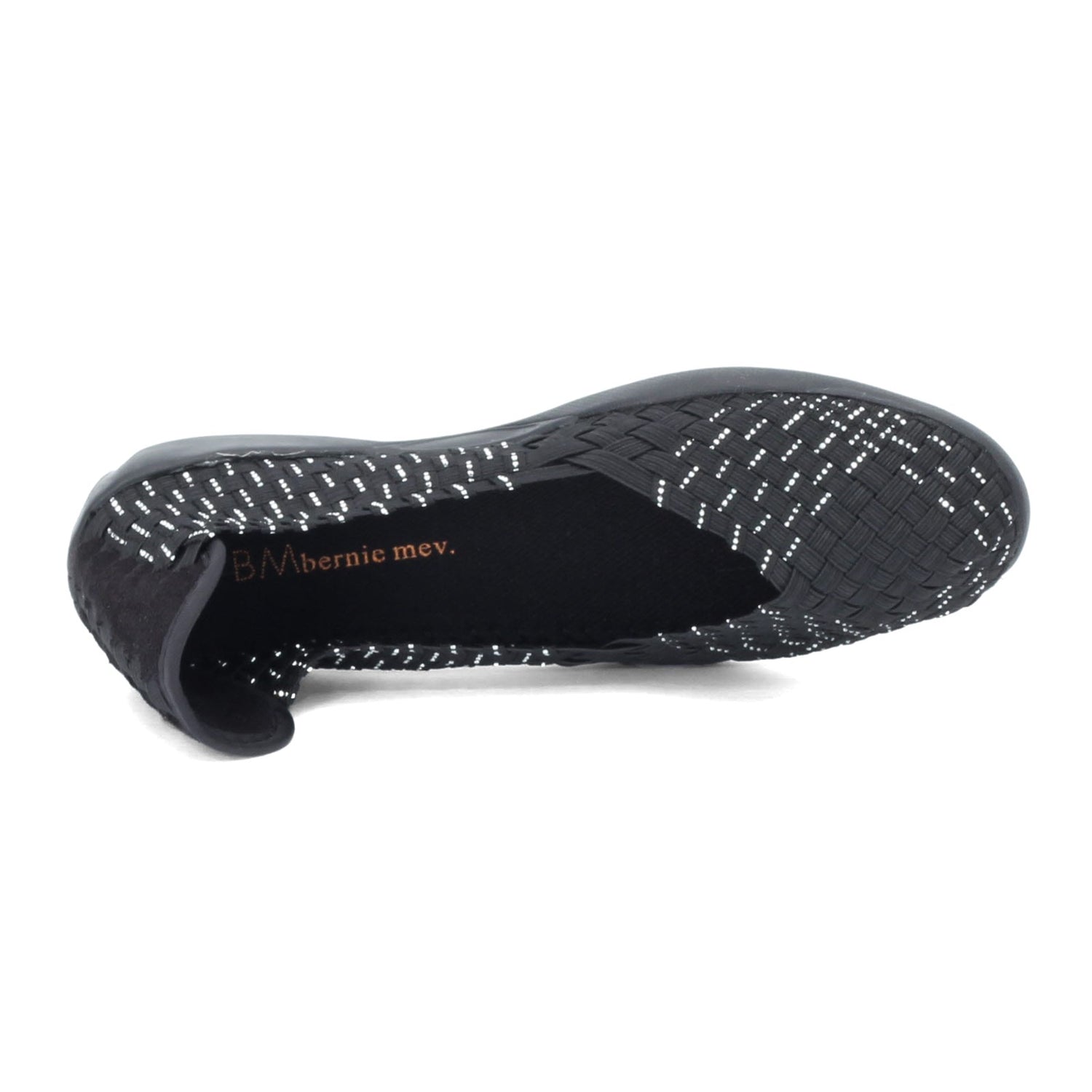 Peltz Shoes  Women's Bernie Mev Catwalk Slip-On BLACK SILVER CATWALK BLK SIL