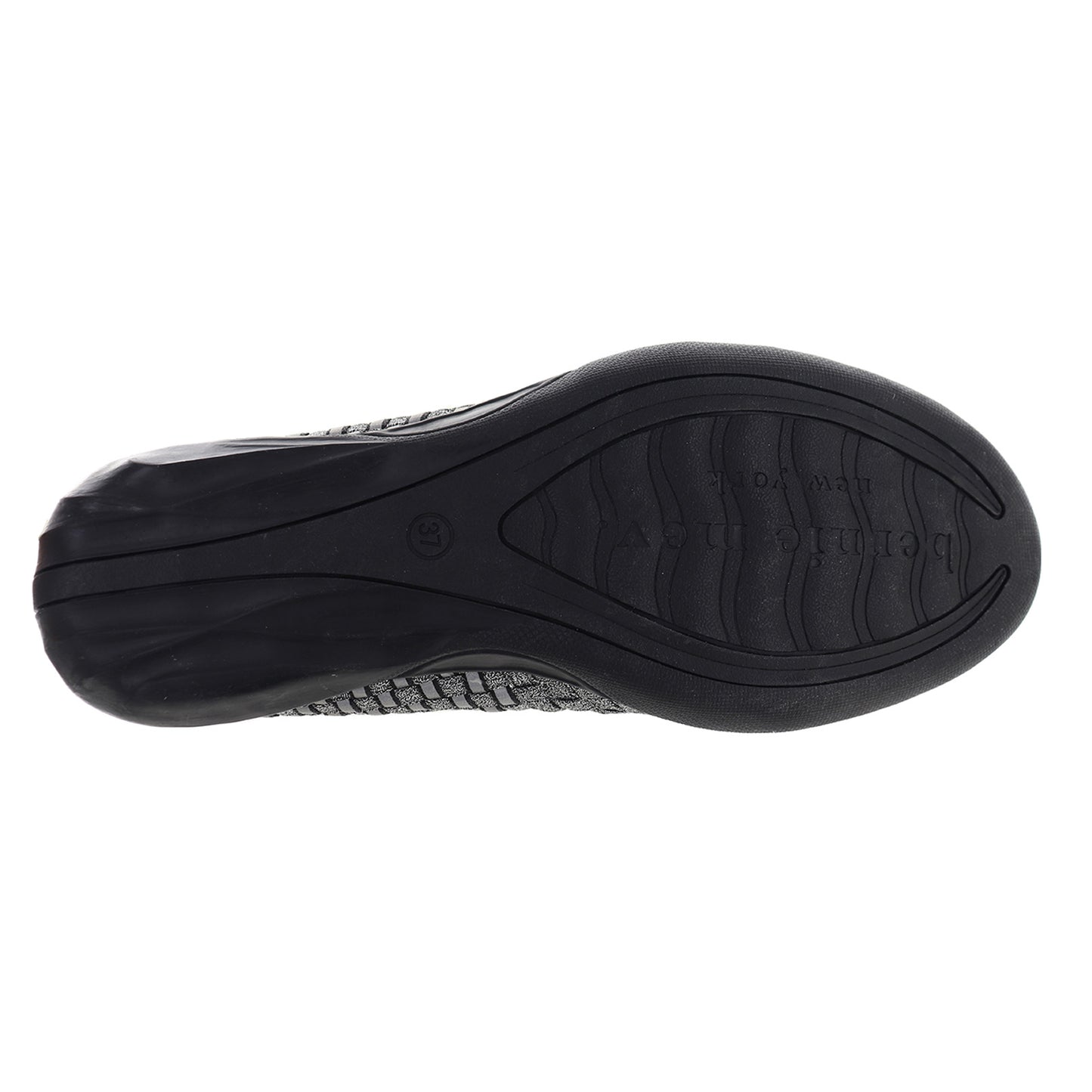 Peltz Shoes  Women's Bernie Mev Catwalk Slip-On PEWTER BLACK REFLECT CATWALK PEWBLKR