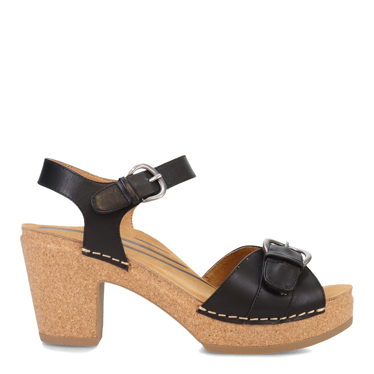 Peltz Shoes  Women's Aetrex Tory Sandal BLACK CC500