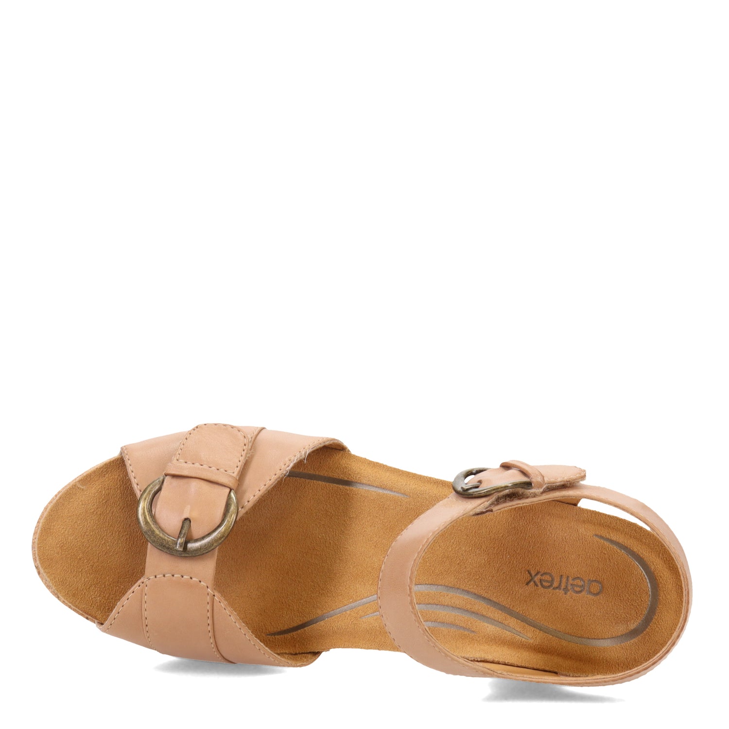 Peltz Shoes  Women's Aetrex Tory Sandal CAMEL CC503