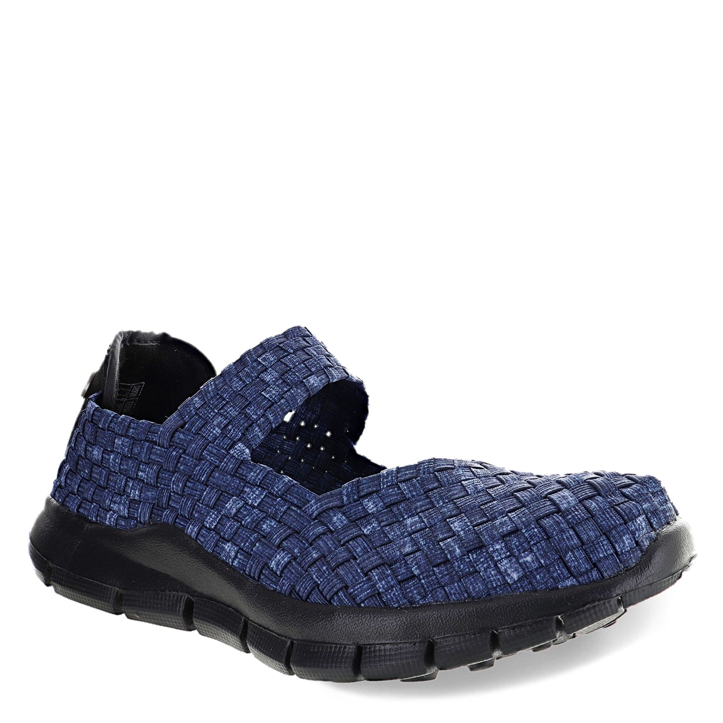 Peltz Shoes  Women's Bernie Mev Charm Slip-On JEANS CHARM JEANS