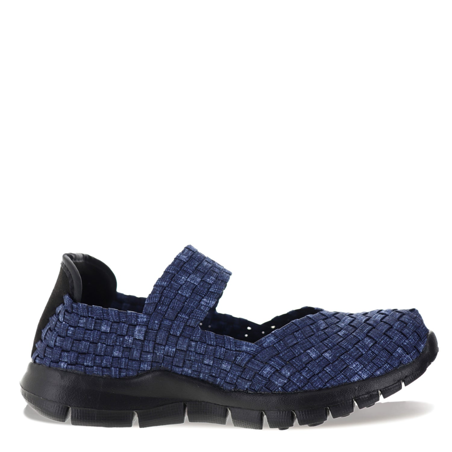 Peltz Shoes  Women's Bernie Mev Charm Slip-On JEANS CHARM JEANS