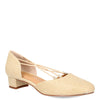 Peltz Shoes  Women's J Renee Charolette Pump Gold Glitter CHAROL-GFGLD