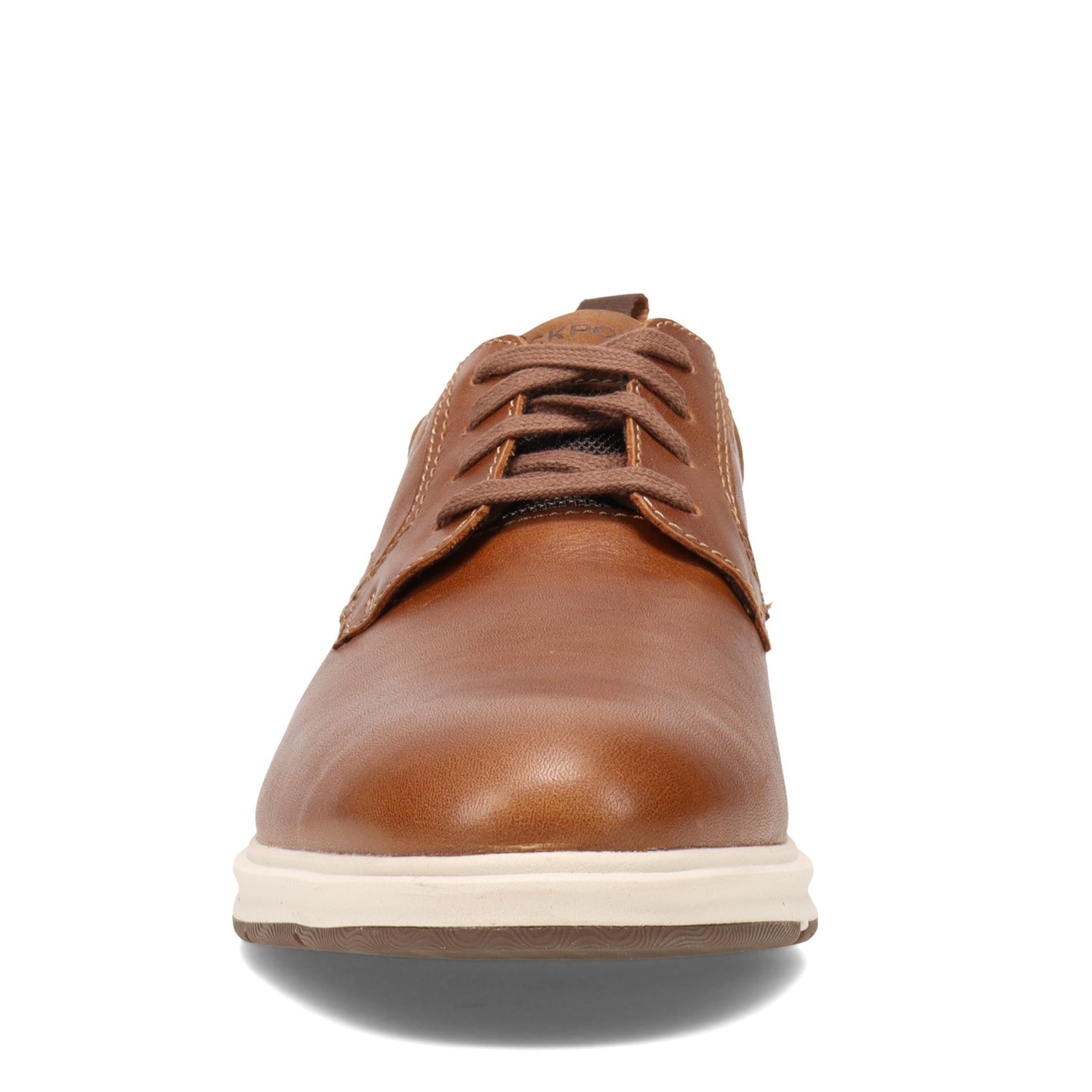Peltz Shoes  Men's Rockport Total Motion City Plain Toe Oxford TAN CI5638