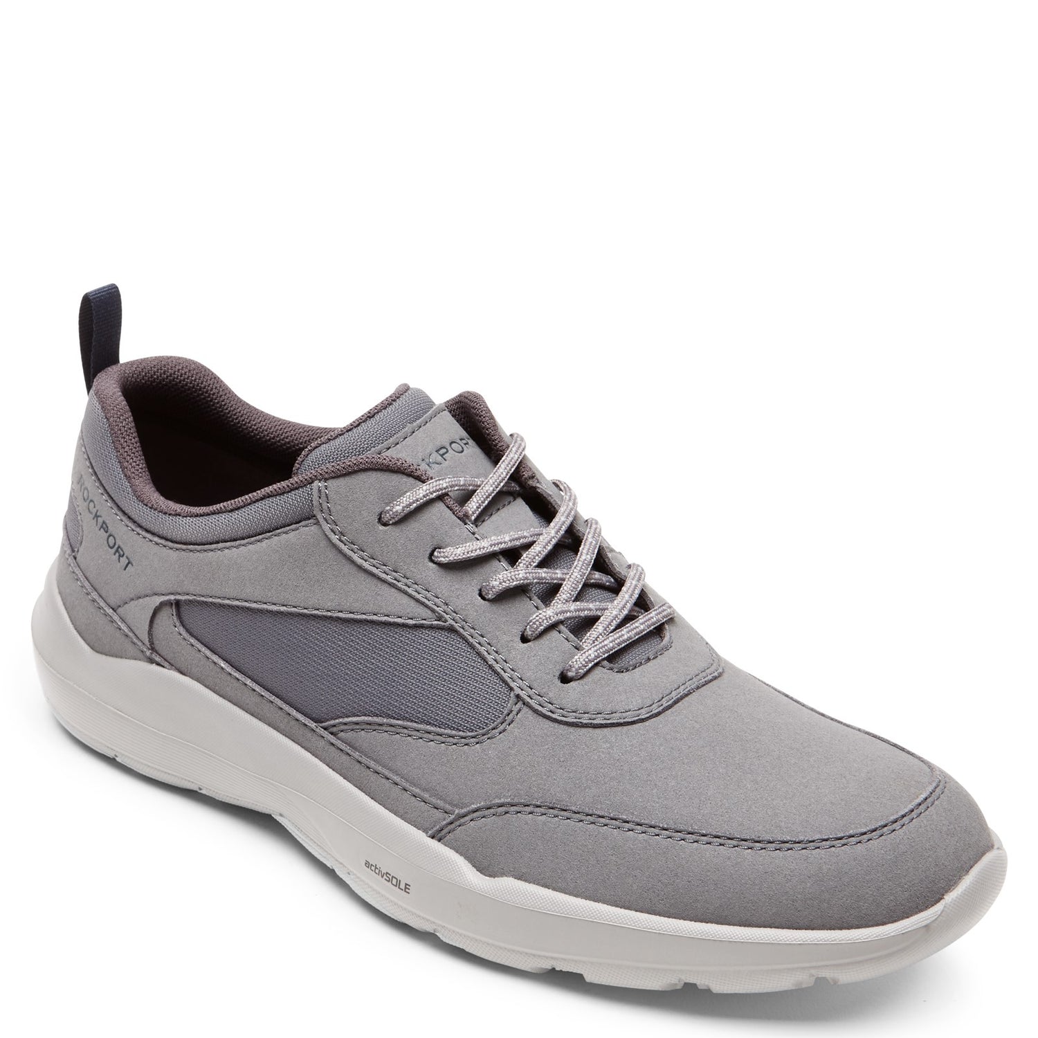 Peltz Shoes  Men's Rockport Truflex Evolution Ubal Sneaker STEEL GREY CI6084
