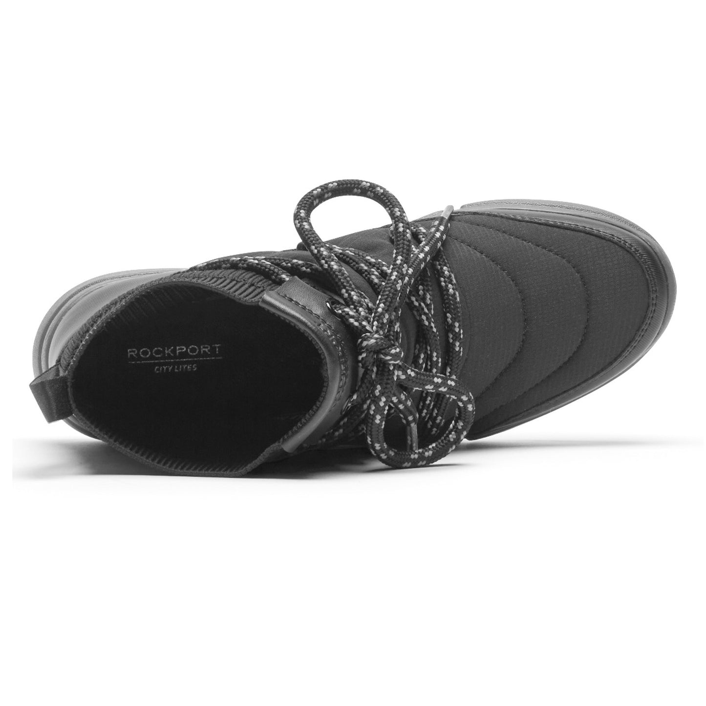 Peltz Shoes  Women's Rockport R-Evolution Bungee Bootie BLACK CI6876