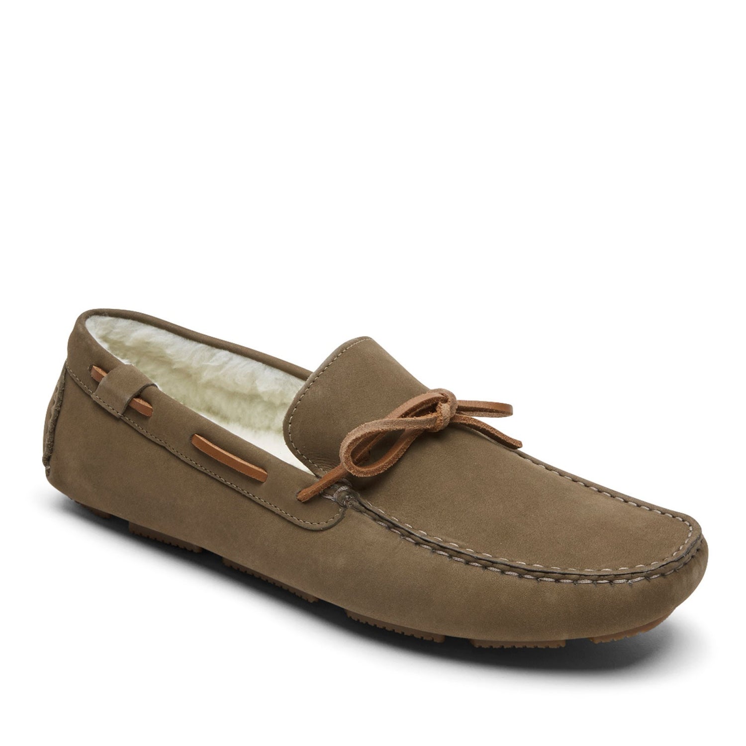 Peltz Shoes  Men's Rockport Rhyder Tie Slipper VICUNA CI7200