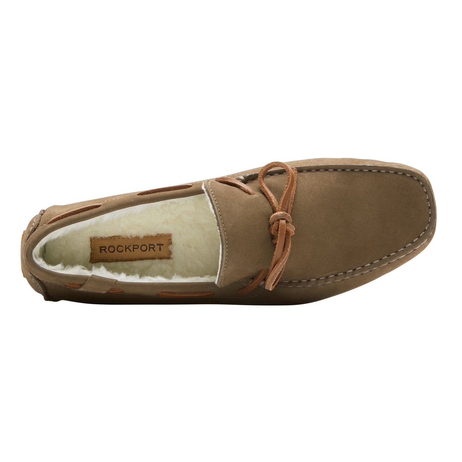 Peltz Shoes  Men's Rockport Rhyder Tie Slipper VICUNA CI7200