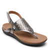 Peltz Shoes  Women's Rockport Ridge Toe Post Sandal METALLIC CI7578