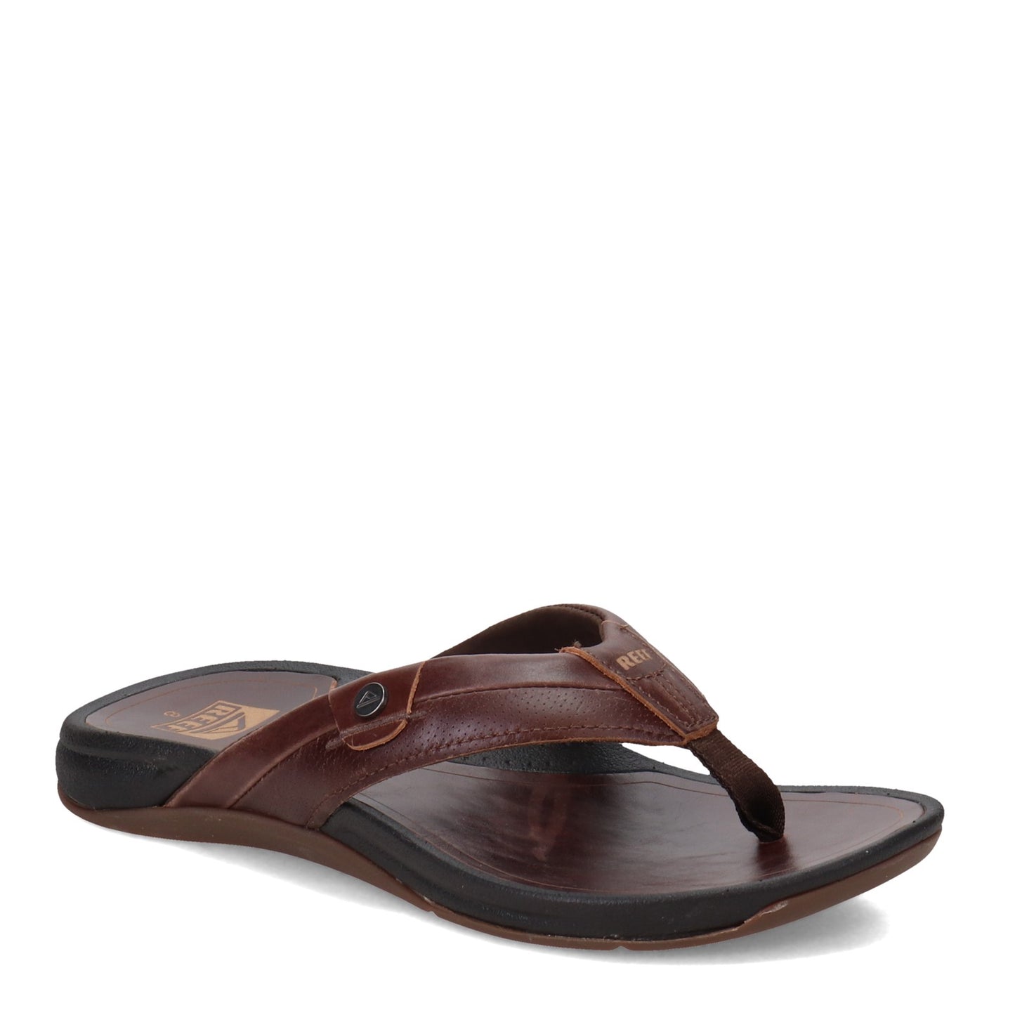 Peltz Shoes  Men's Reef Pacific Sandal Brown Leather CI7991