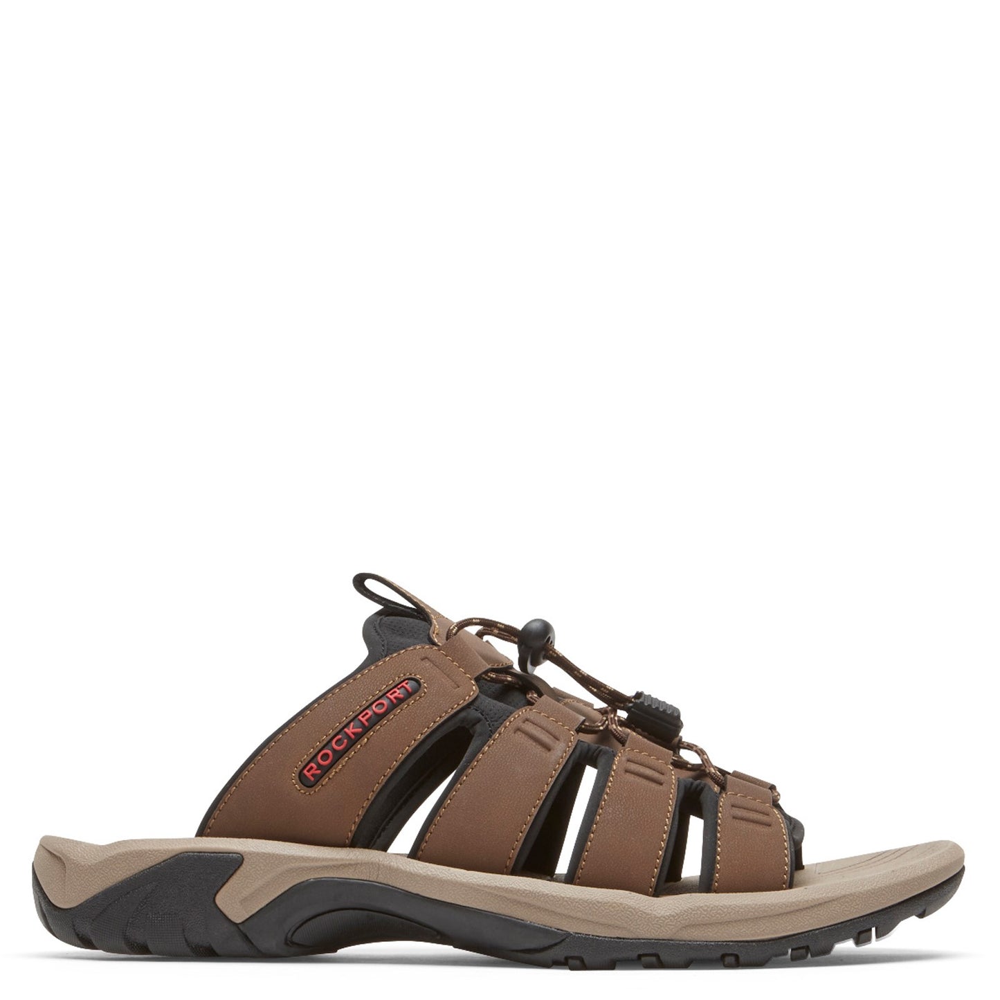 Peltz Shoes  Men's Rockport Byron Bungee Slide Sandal TAN CI8908