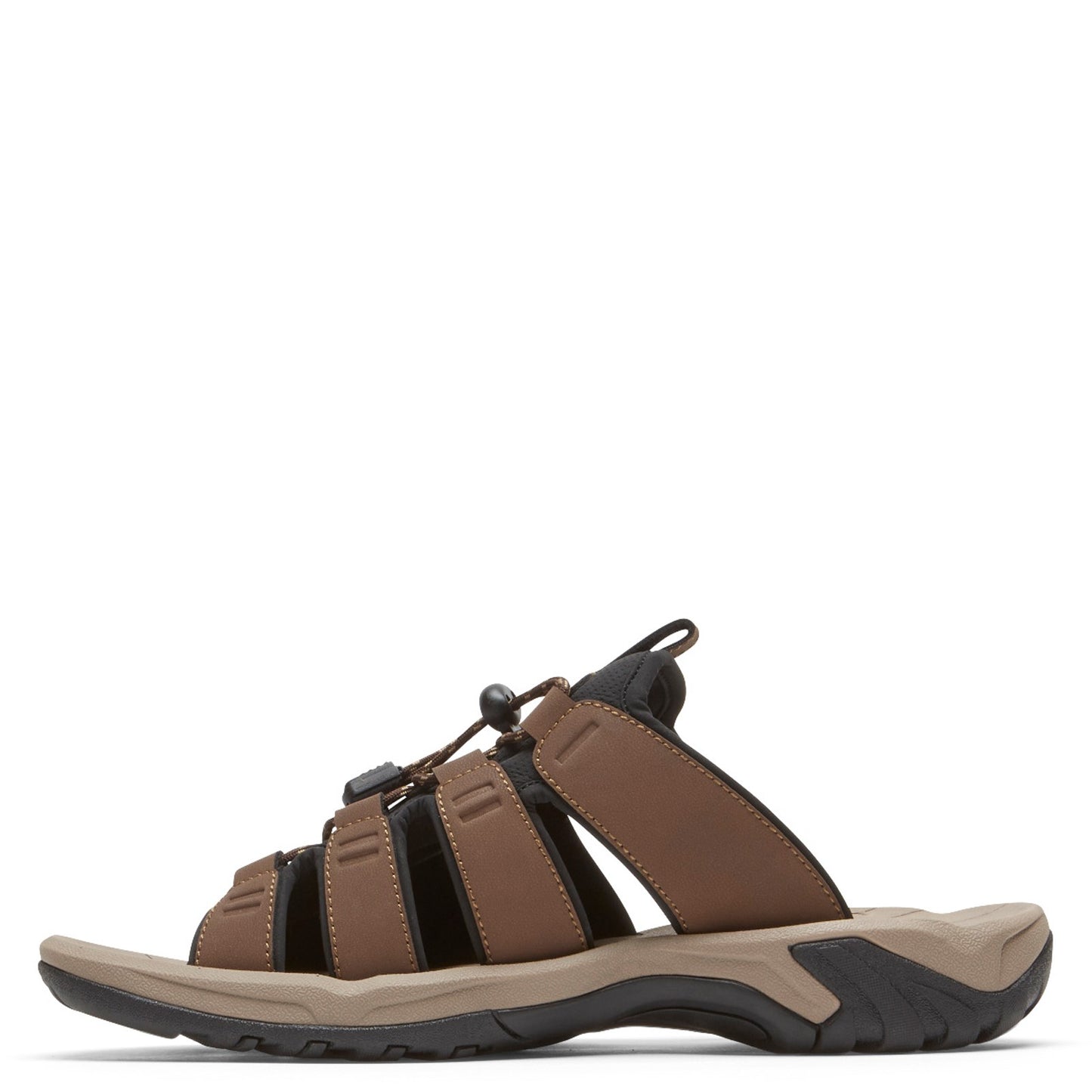 Peltz Shoes  Men's Rockport Byron Bungee Slide Sandal TAN CI8908