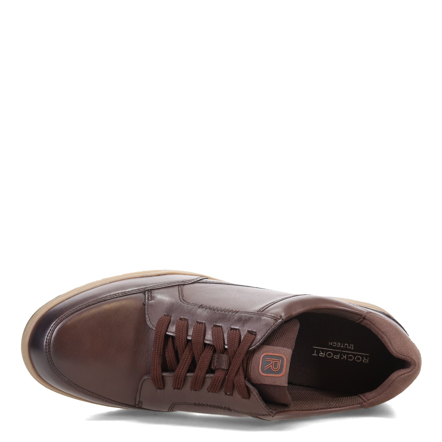 Peltz Shoes  Men's Rockport Bronson Lace To Toe Sneaker DARK BROWN CI9577