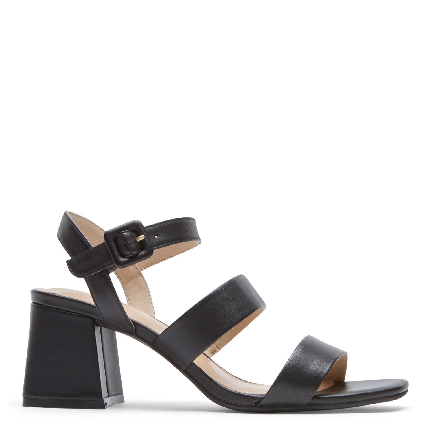 Peltz Shoes  Women's Rockport Farrah Strappy Sandal BLACK CI9625