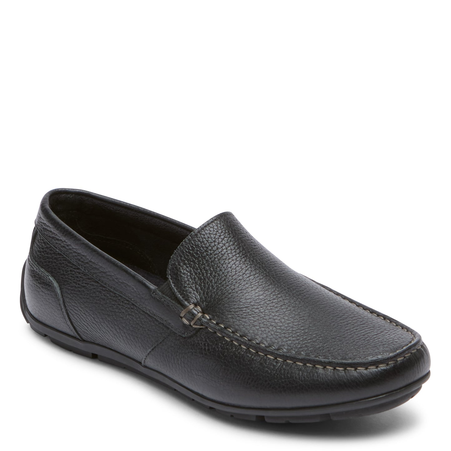 Peltz Shoes  Men's Rockport Warner Venetian Loafer Black CJ1442