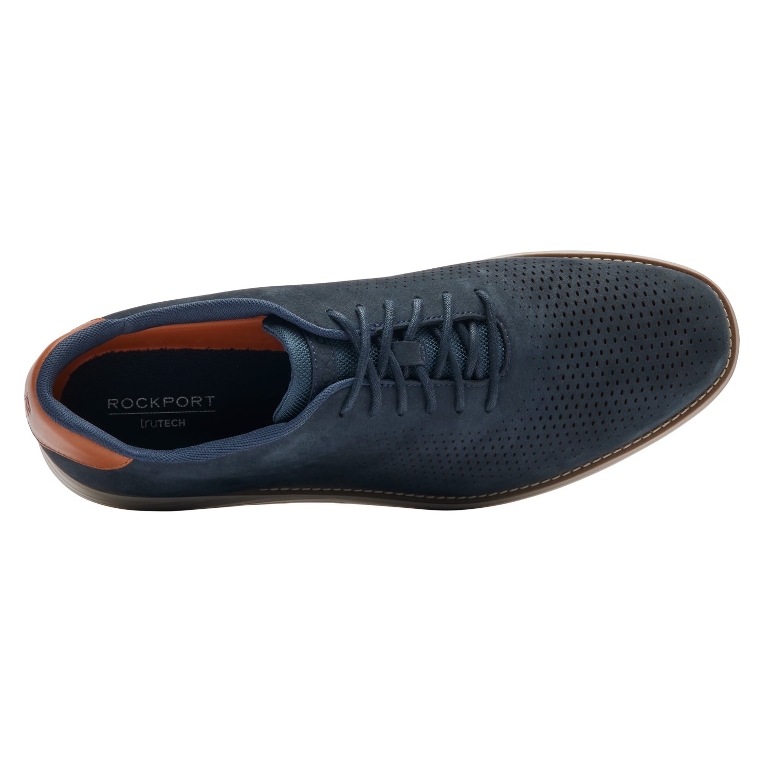 Peltz Shoes  Men's Rockport Garett Modern Oxford Dress Blue CJ2510