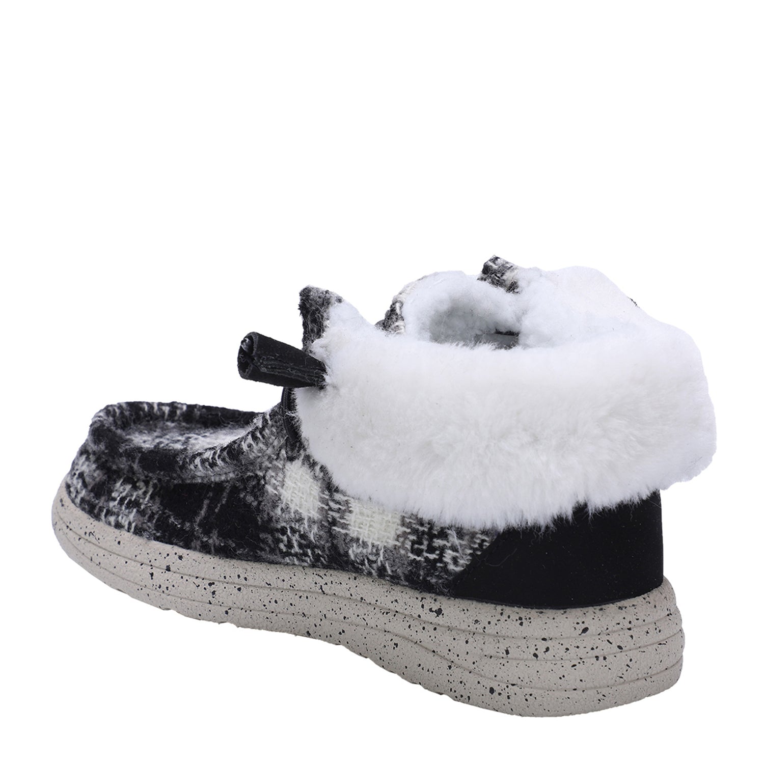 Peltz Shoes  Girl's Lamo Cassidy Slipper Boot - Big Kid & Little Kid Black Plaid CK2152-996