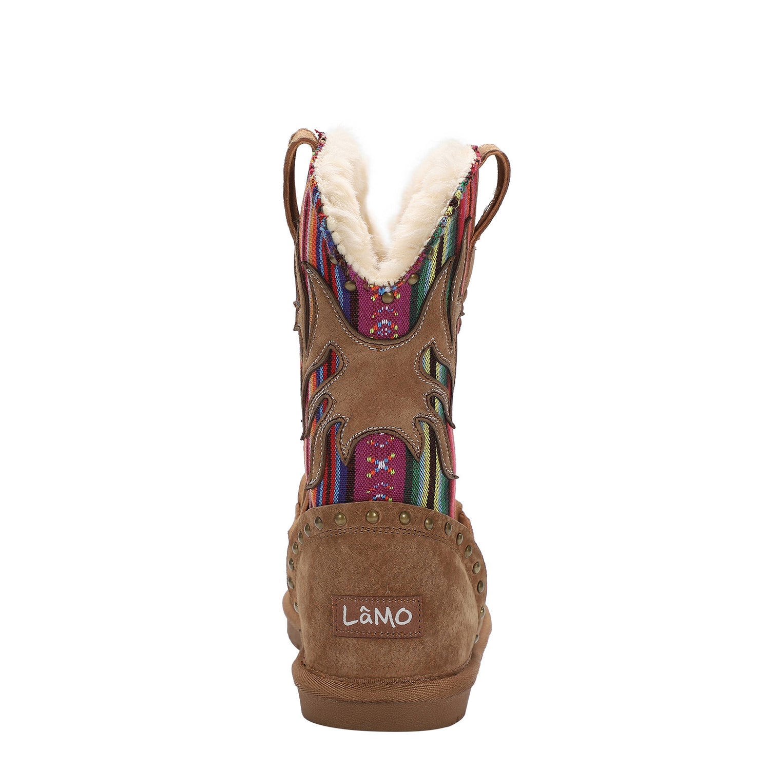 Peltz Shoes  Girl's Lamo Wrangler Boot – Little Kid & Big Kid Chestnut/Multi CK2316-963