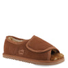 Peltz Shoes  Men's Lamo APMA Open Toe Wrap Slipper CHESTNUT CM2337-CNT