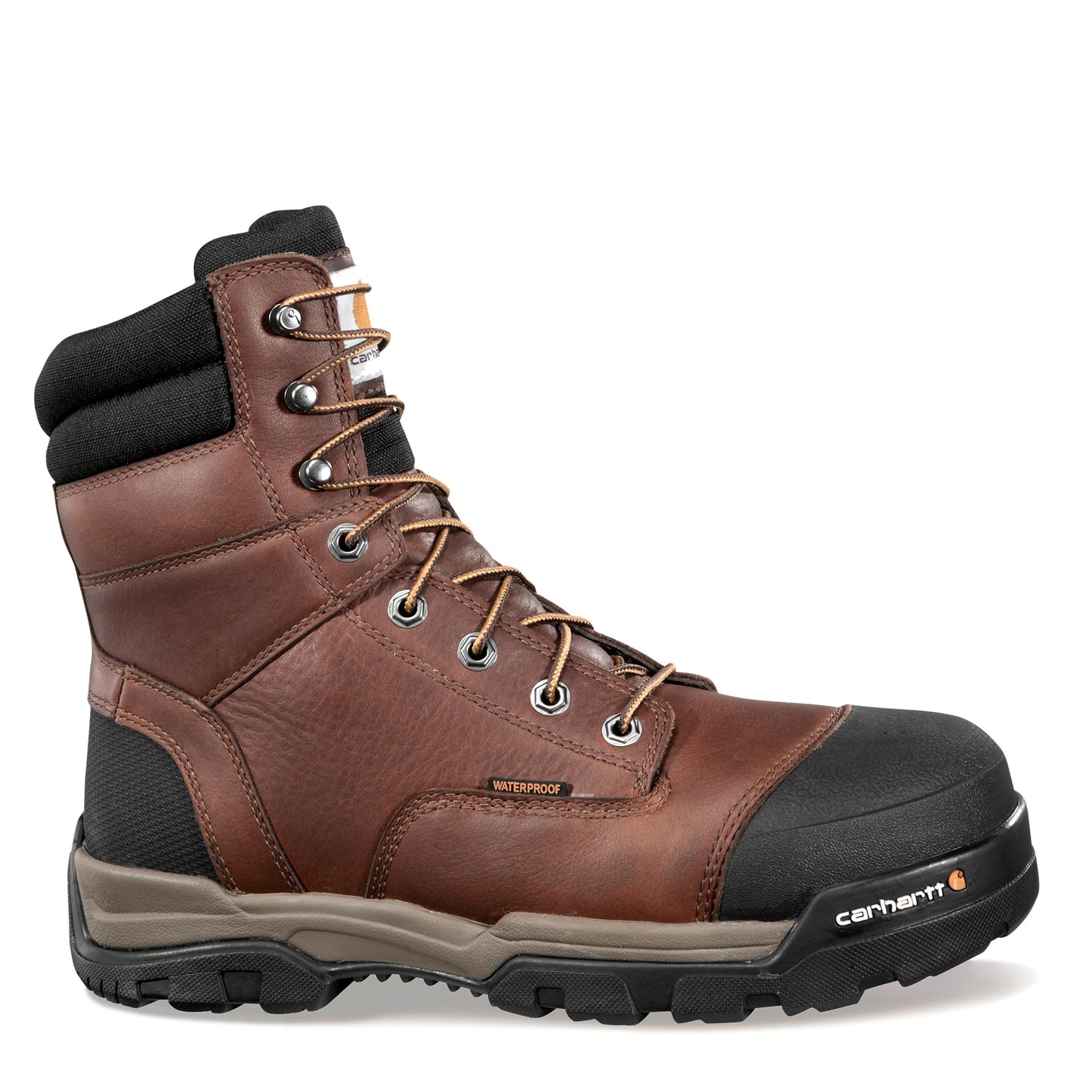 Peltz Shoes  Men's Carhartt Ground Force WP 8 in CT Boot REDDISH BROWN CME8355