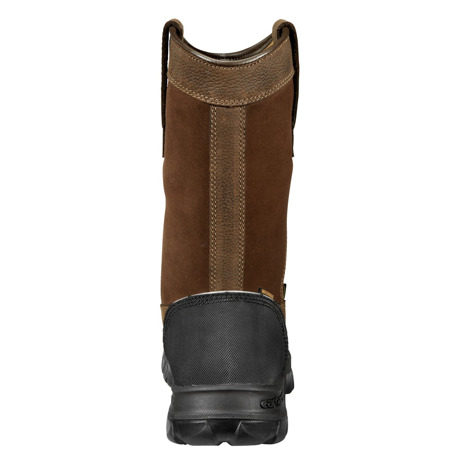 Peltz Shoes  Men's Carhartt Rugged Flex WP MG 11in Composite Toe Wellington Boot BROWN BLACK CMF1721