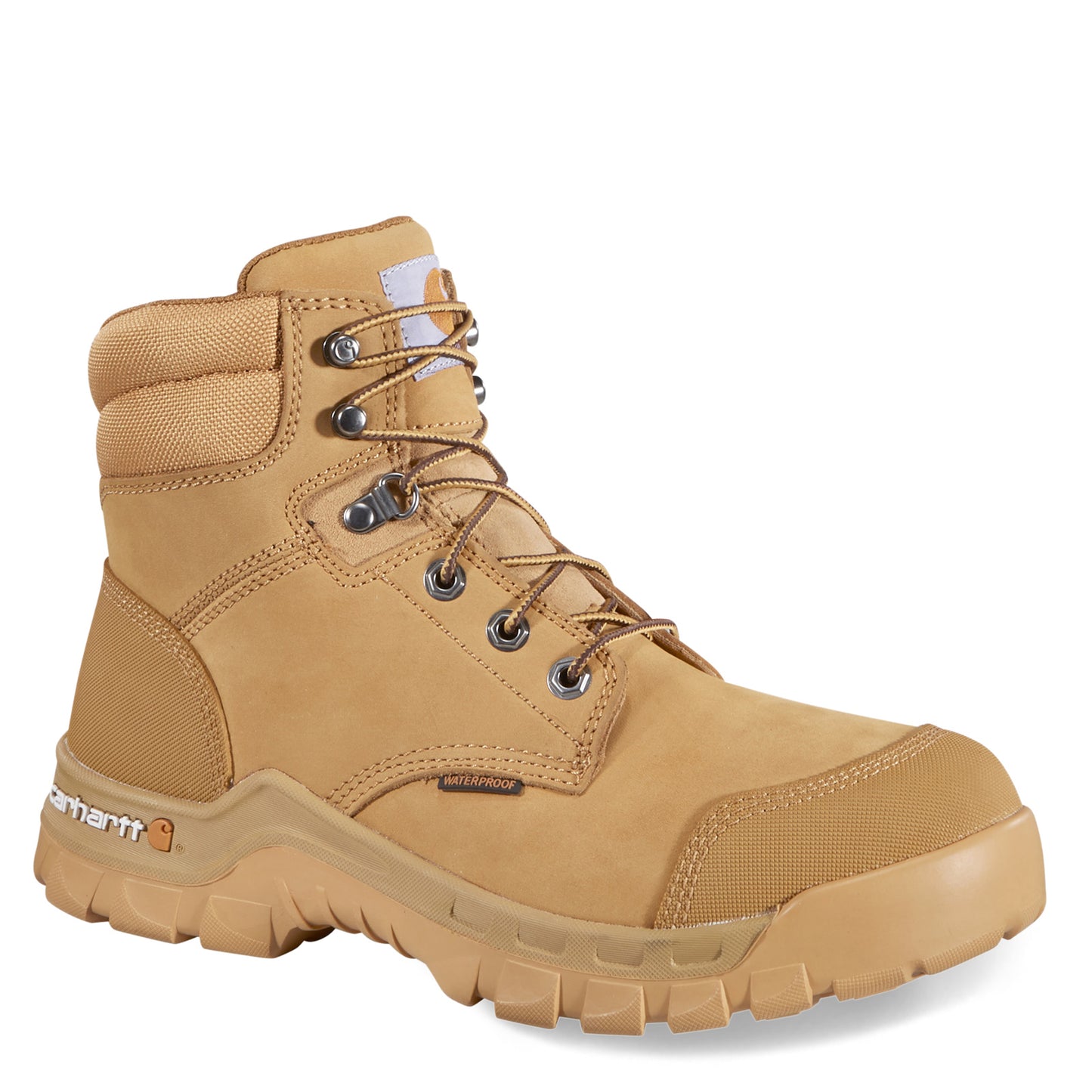 Peltz Shoes  Men's Carhartt Rugged Flex WP 6in Soft Toe Work Boot WHEAT CMF6056