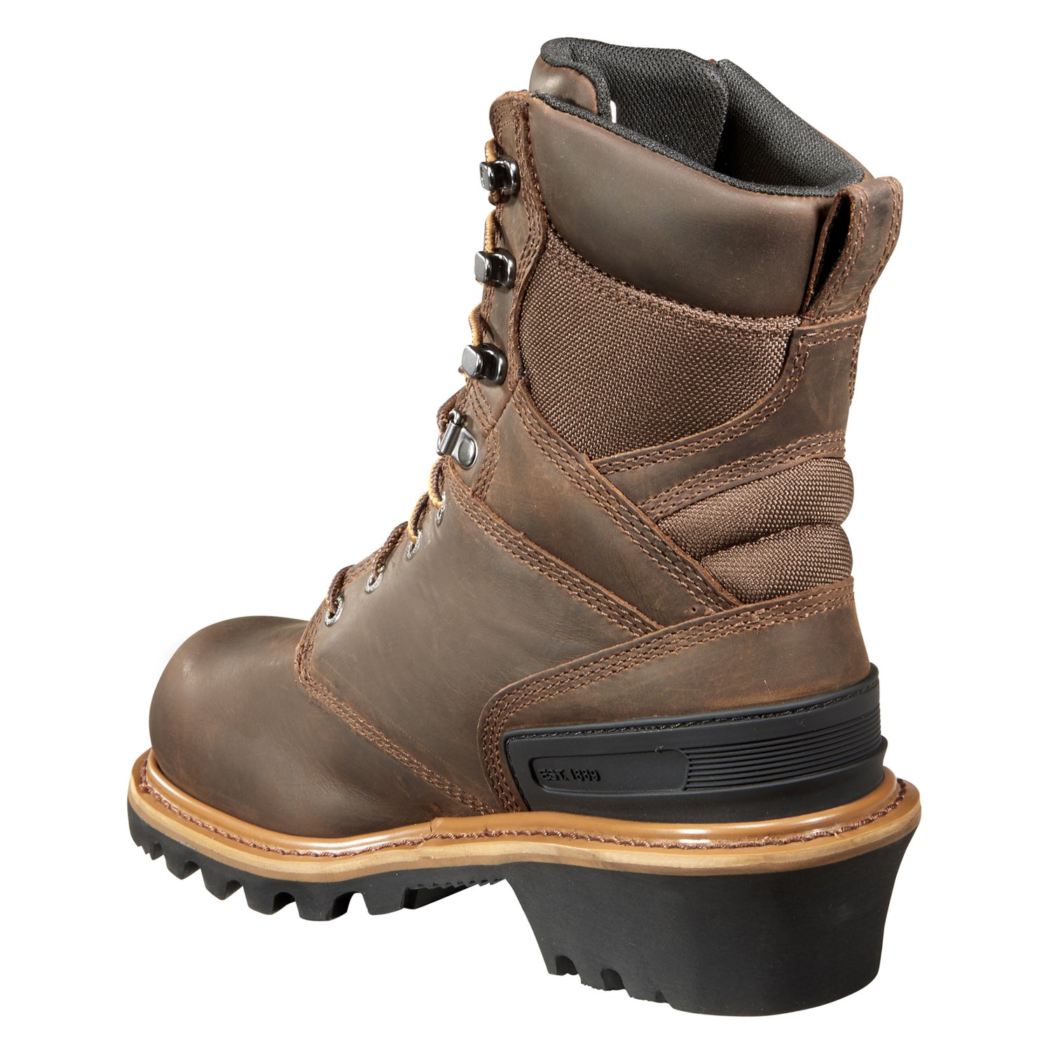 Peltz Shoes  Men's Carhartt 8in Climbing Insulated Composite Toe Work Boot BROWN CML8369